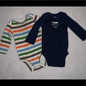 Carters Boys 6M Long Sleeve Bodysuits